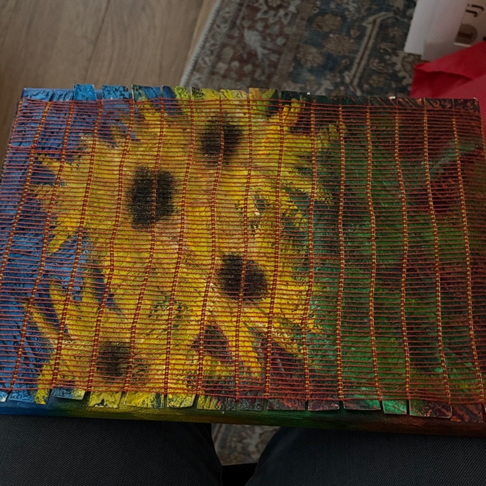 Colorful Sunflower Art Piece